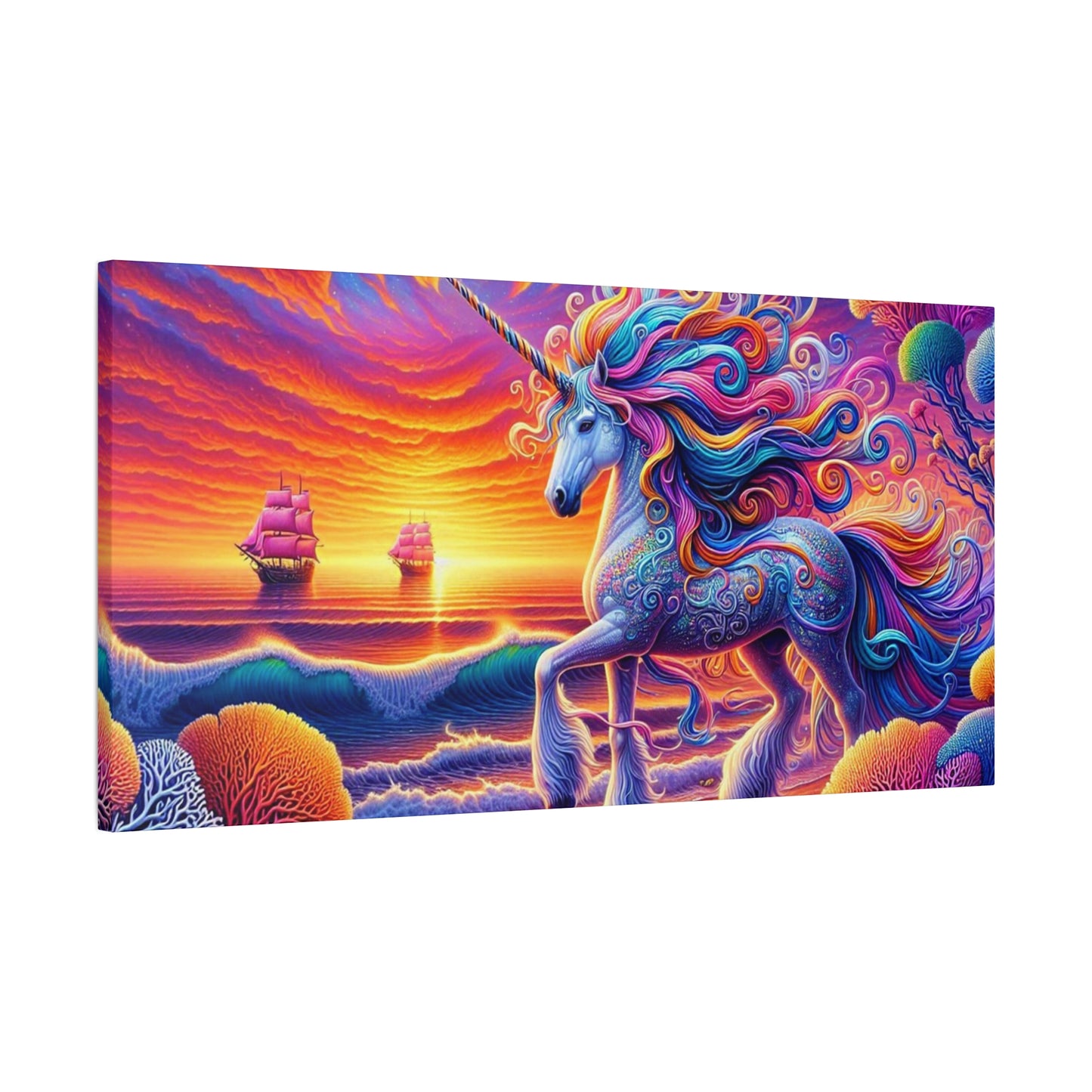 Matte Canvas, Stretched, 1.25"  Unicorn