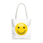 Smiley Face Tote Bag, Eco-Friendly Shopping Bag, Fun Beach Bag, Gift for Teens, Happy Tote for Everyday Use