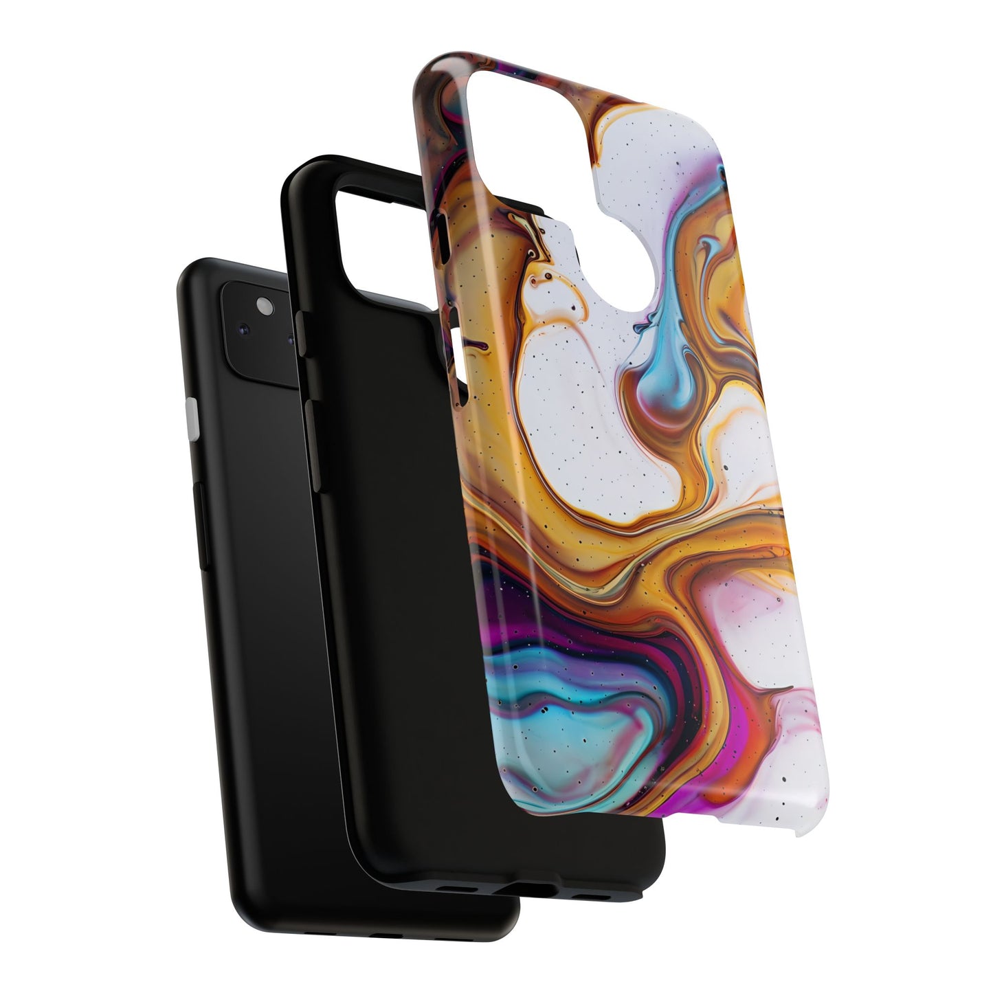 Artistic Phone Case, Tough Cases with Colorful Marble Design