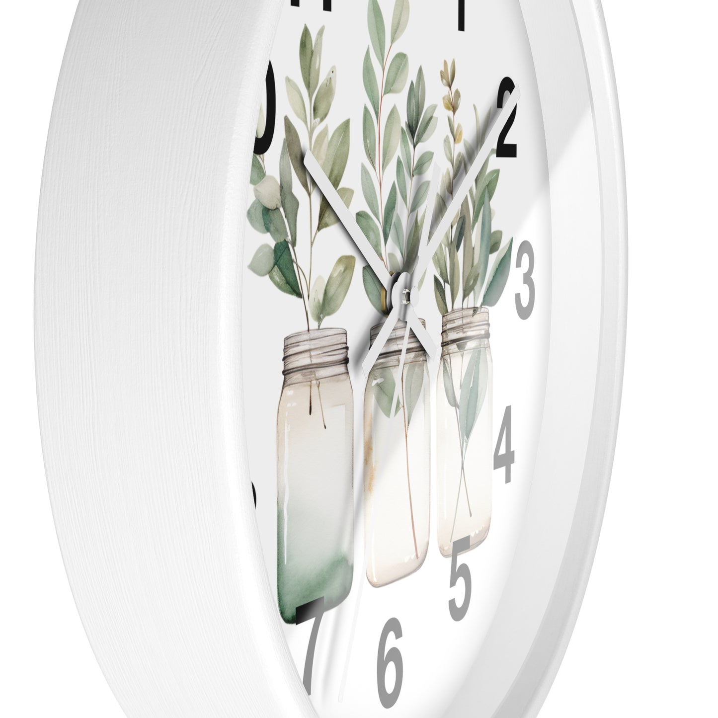 Botanical Wall Clock - Home Decor, Gift for Plant Lovers, Modern Art, Housewarming, Eco-Friendly Design
