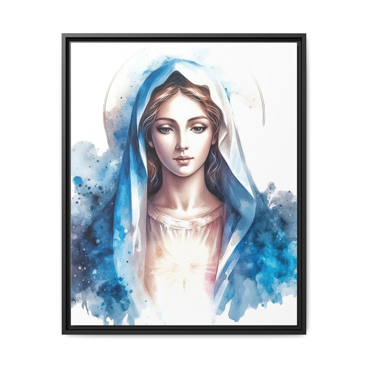 Framed Canvas Art Print, Spiritual Decor, Religious Artwork, Wall Decor, Gift for Faith, Elegant Home Decoration