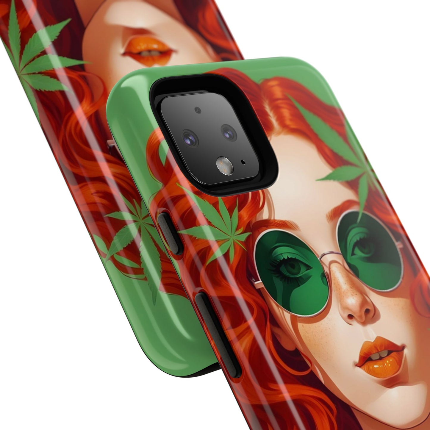 Vibrant Phone Case with Retro Greenery Design, Trendy Case for Casual Look, Gift for Her, Summer Vibes, Unique Phone Accessory