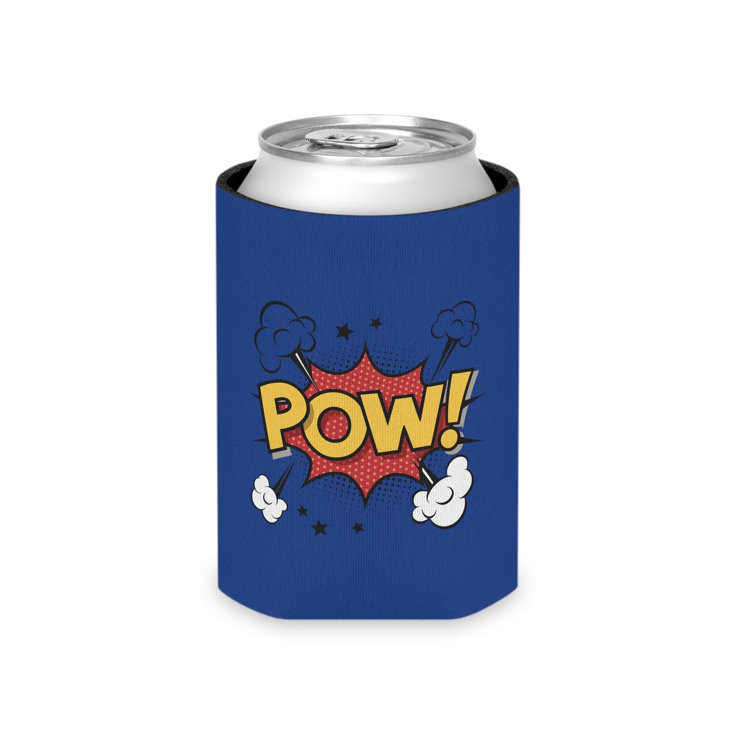 Comic Book Style Beer Can Cooler, Fun Drink Holder, Gift for Gamers, Party Supplies, Summer BBQ Accessory