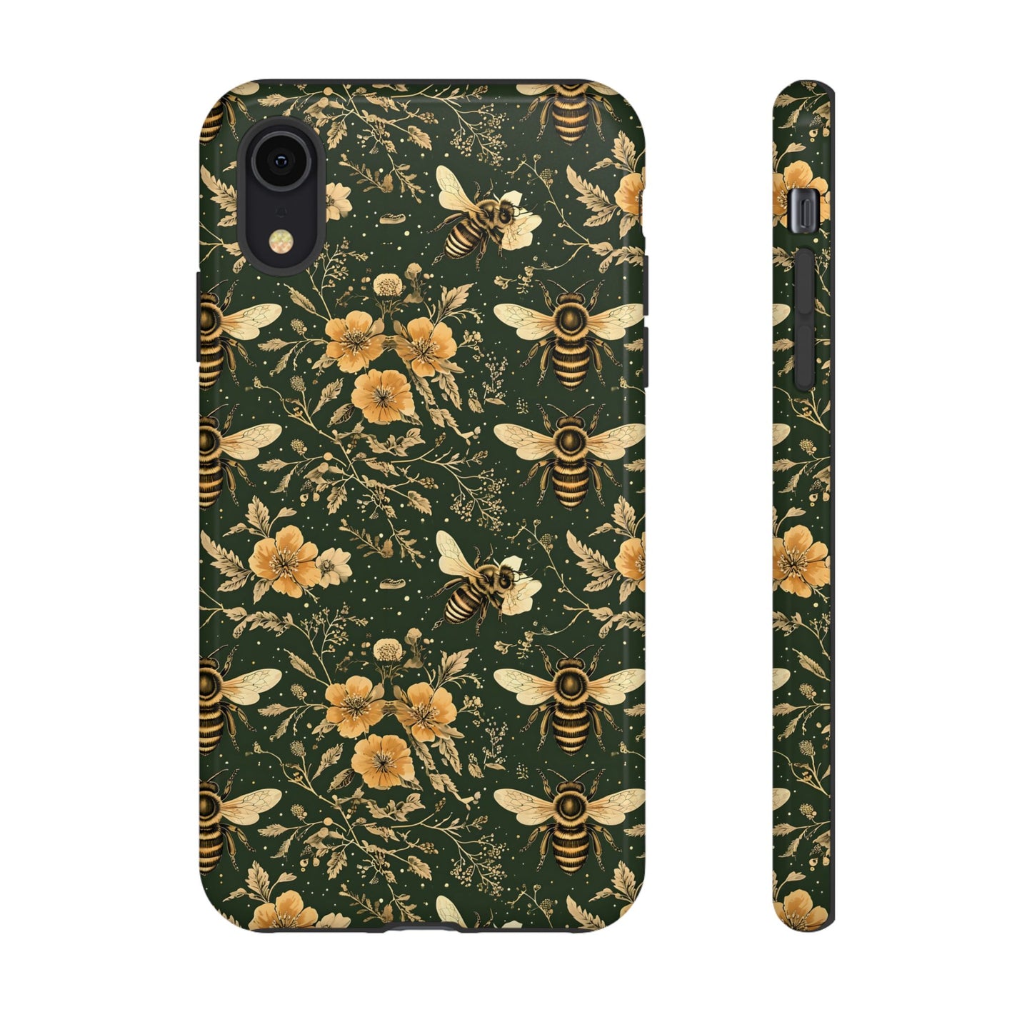Nature-Inspired Phone Case, Tough Cases for Nature Lovers, Floral Bee Design, Eco-Friendly Gift, Summer Vibes, Trendy Phone Accessory,