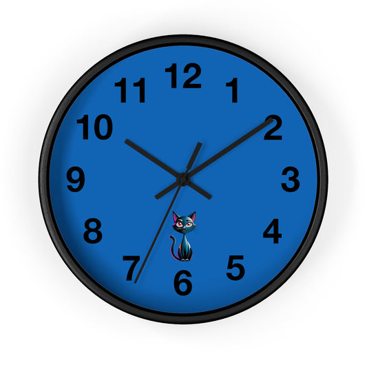 Cute Cat Wall Clock | Fun Home Decor, Cat Lovers Gift, Unique Wall Art, Cat Themed Birthday Gift, Colorful Clock