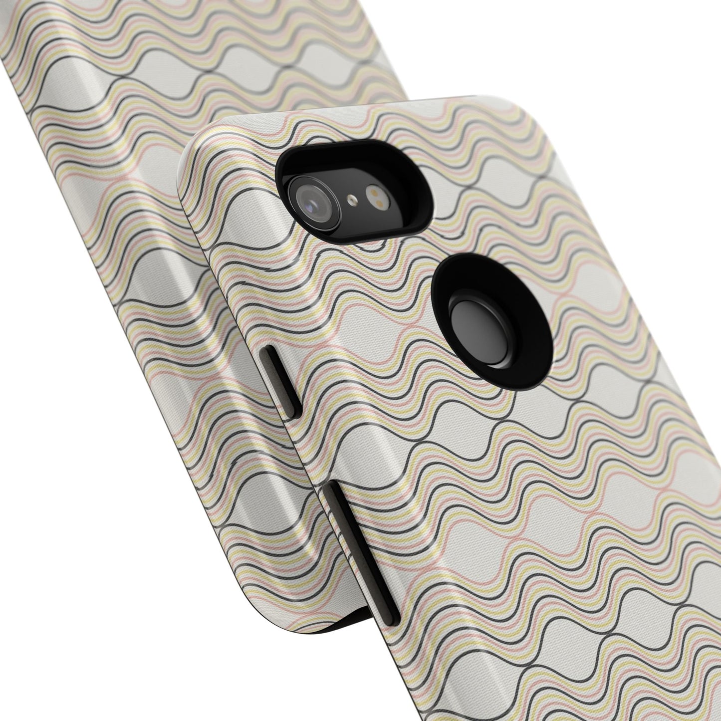 Stylish Phone Case for Tough Protection, Wavy Design, Chic Accessory, Gift for Her, Trendy Tech, Holiday Gift Idea