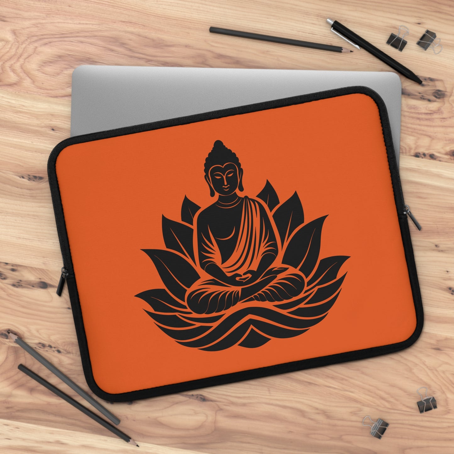 Zen Buddha Laptop Sleeve - Meditation Case, Tech Accessory for Yogis, Gift for Students, Celebrate Mindfulness, Eco-Friendly Carrying