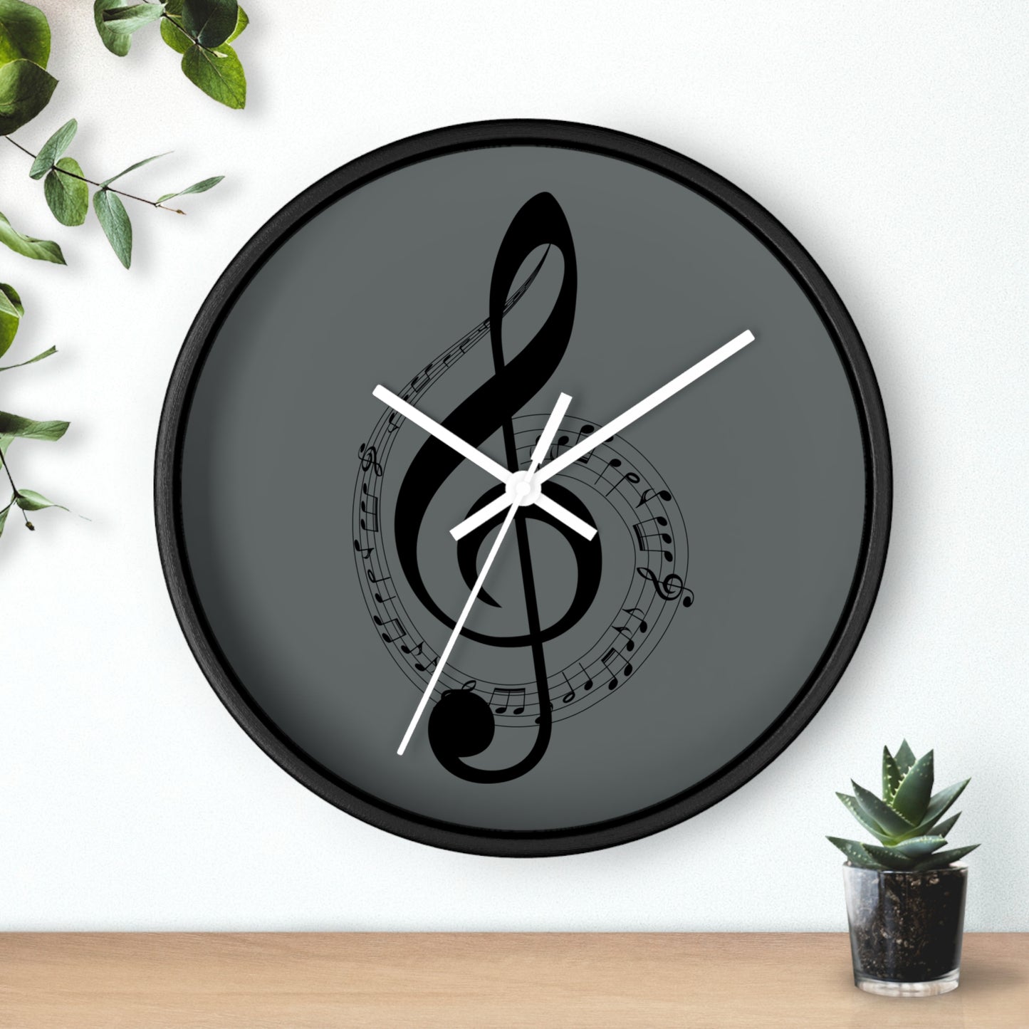 Musical Notes Wall Clock - Elegant Home Decor for Music Lovers