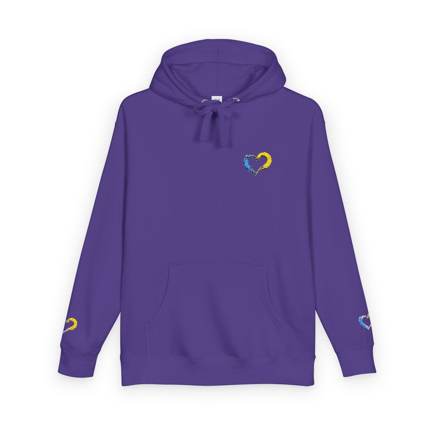 Colorful Heart Unisex Fleece Hoodie | Cozy Gift for Friends, Valentine's Day, Anniversary, Casual Wear, Spring Fashion