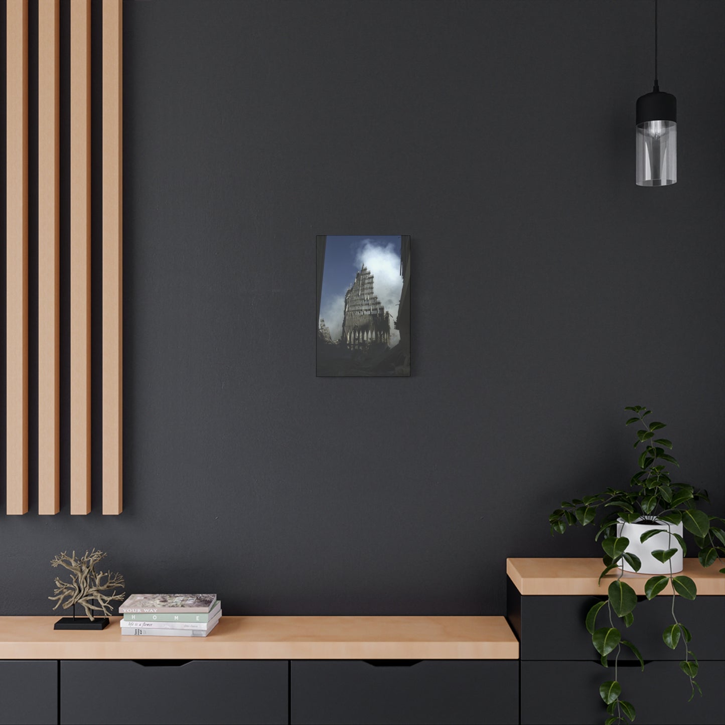 Matte Stretched Canvas - Ruined Cathedral Architectural Print