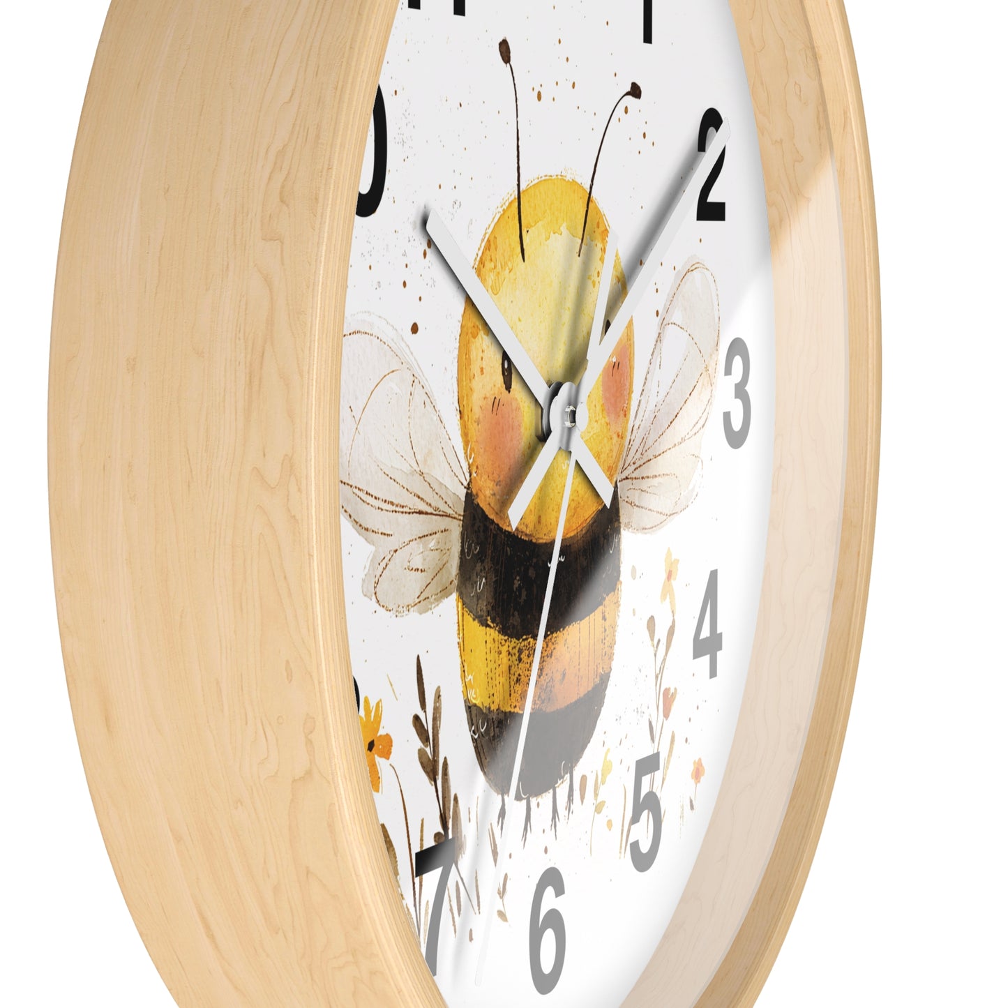 Bee-Themed Wall Clock, Cute Bee Decor for Home, Perfect Gift for Bee Lovers, Nature-Inspired Wall Art, Kids Room Decor