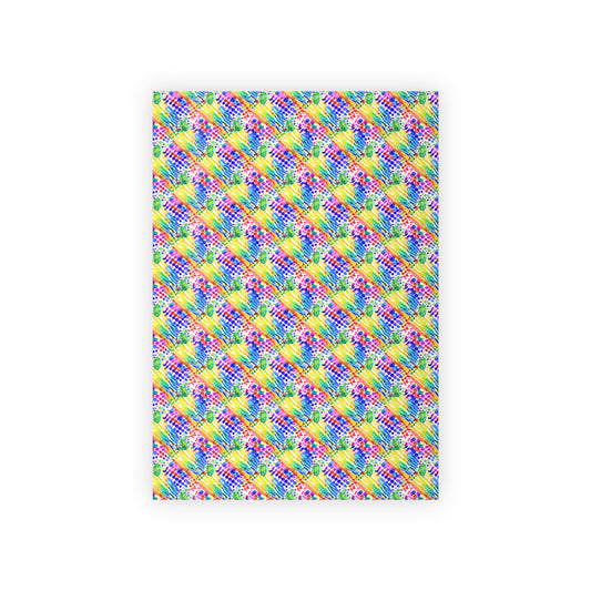 Vibrant Floral Gift Wrapping Paper Roll, Colorful Wrapping Paper, Birthday or Holiday Gift Wrap, Party Supplies, Eco-Friendly Gift Wrap