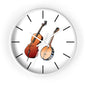 Musical Instruments Wall Clock, Rustic Home Decor, Gift for Musicians, Unique Wall Art, Music Lover's Decoration