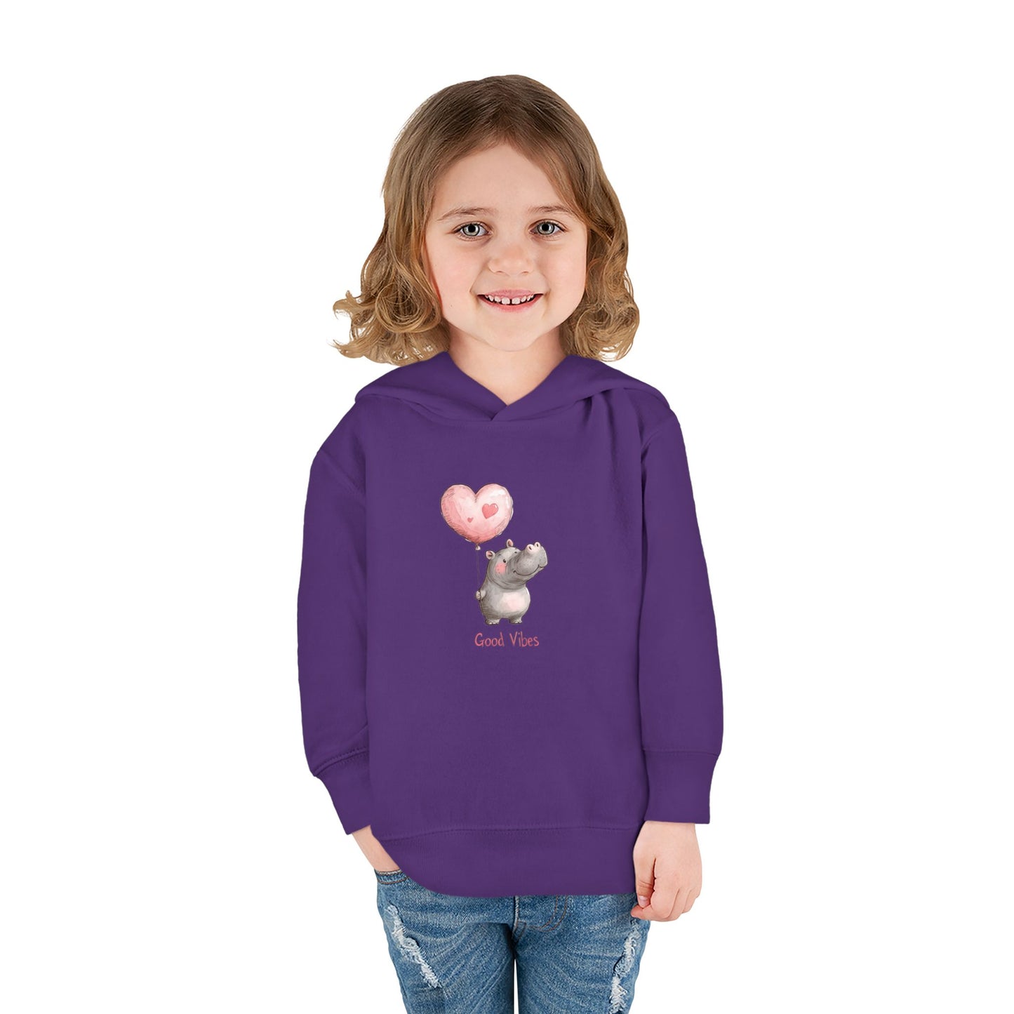 Good Vibes Toddler Hoodie, Cute Kids Pullover, Fleece Jacket, Fun Gifts for Toddlers, Baby Shower Present, Birthday Outfit