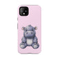 Cute Hippo Phone Case - Tough Cases, Animal Phone Cover, Kawaii Accessories, Gifts for Kids, Unique Tech Gear