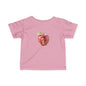 Cute Apple Mouse Infant Tee, Baby Shower Gift, Toddler T-Shirt, Kids Fruit Shirt, Spring Outfit, Playful Everyday Wear
