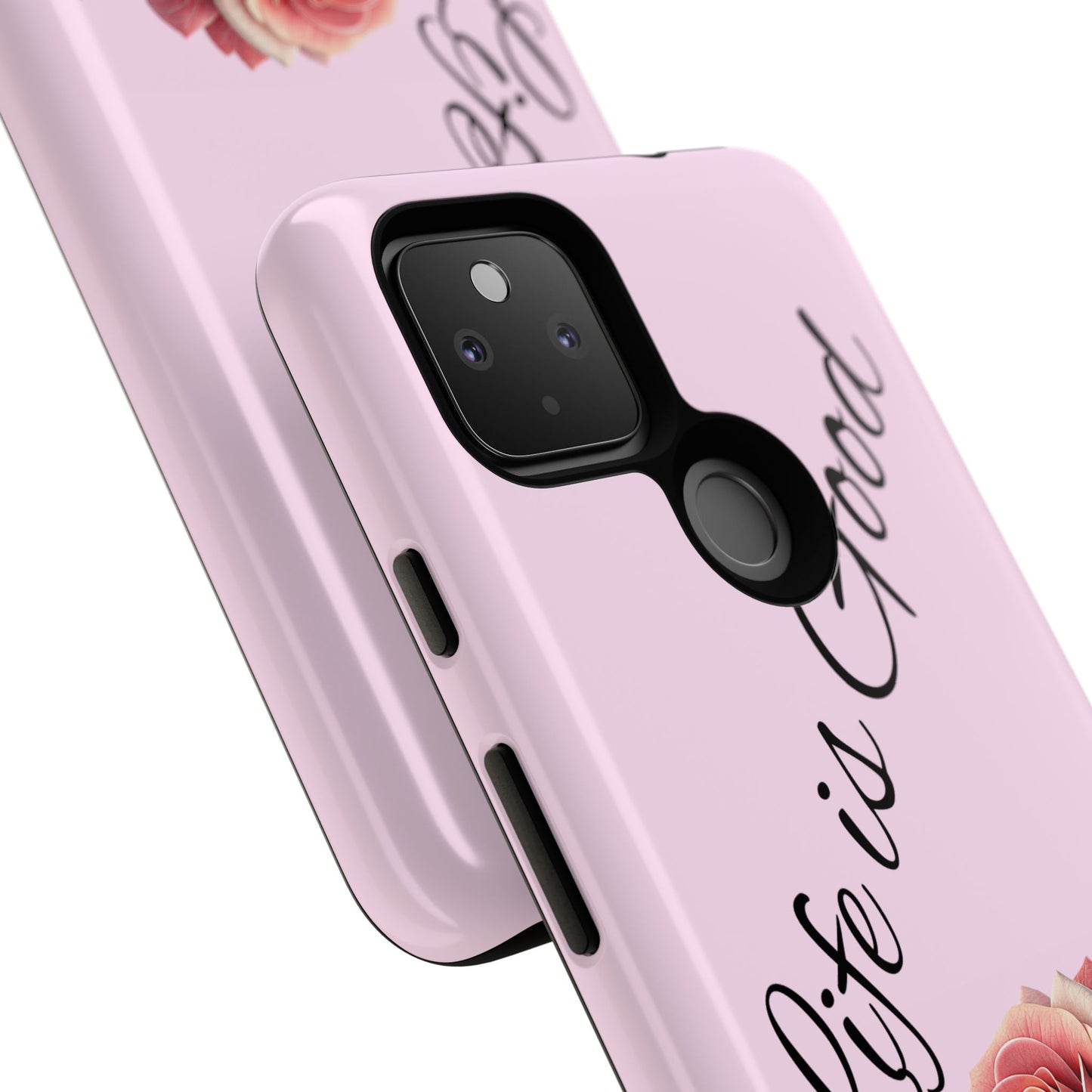 Roses & Positivity Phone Case - Floral Design, Life is Good, Tough Cases for Everyday Wear, Gift for Friends, Mother's Day, Spring [...]