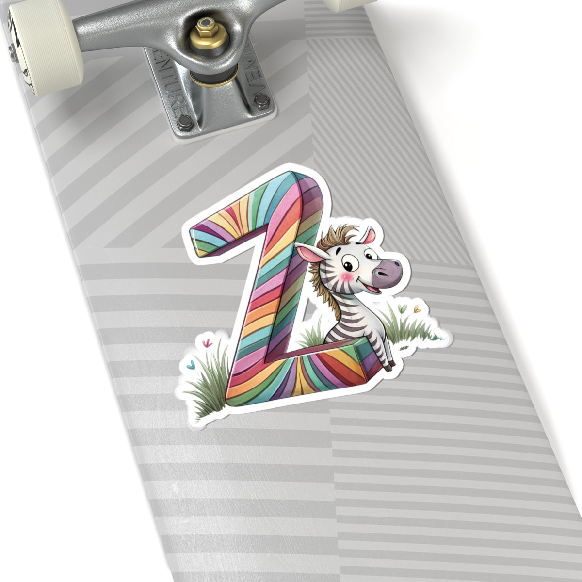 Colorful Zebra Letter Z Kiss-Cut Stickers for Kids, Fun Decals, Laptop Stickers, Scrapbooking, Party Favors