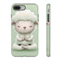 Meditating Lamb Phone Case — Cute Pastel Protective iPhone Cover