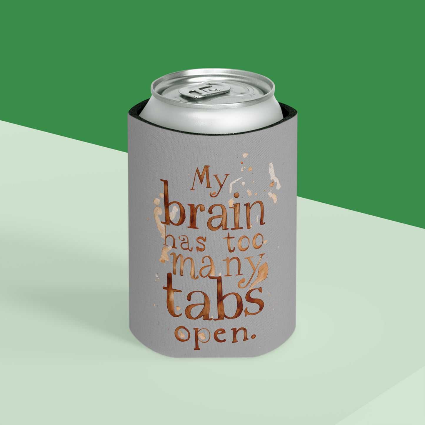 Brainy Can Cooler - Quirky Drink Sleeve, Funny Gift for Friends, Birthday, Party, Summer BBQ, Conversation Starter