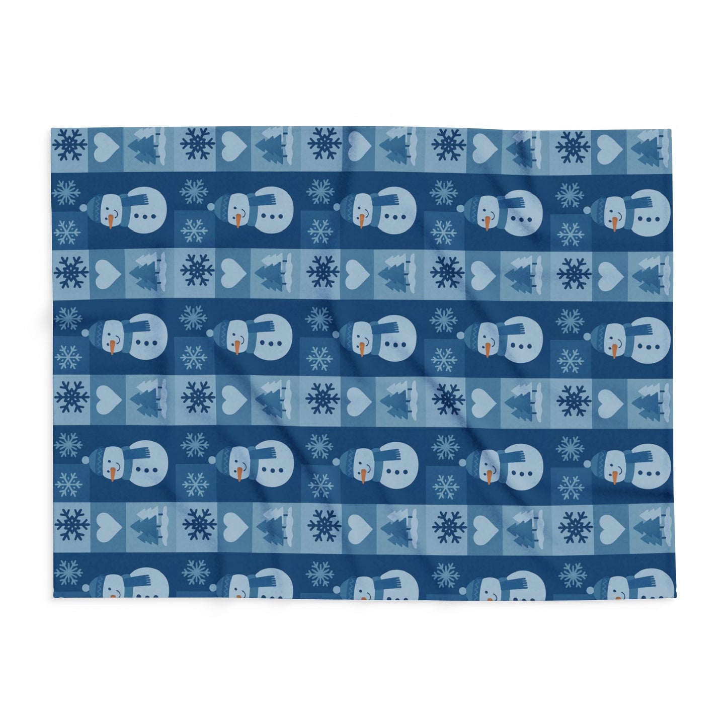 Cozy Snowman Fleece Blanket - Winter Decor, Holiday Gift, Couch Cover, Christmas Throw, Plush Blanket