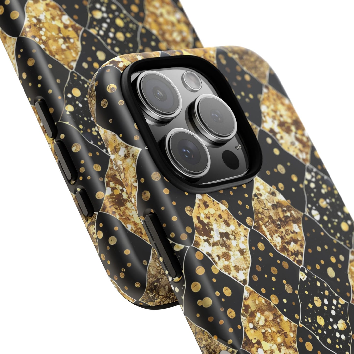 Elegant Gold & Black Phone Case for Tough Protection