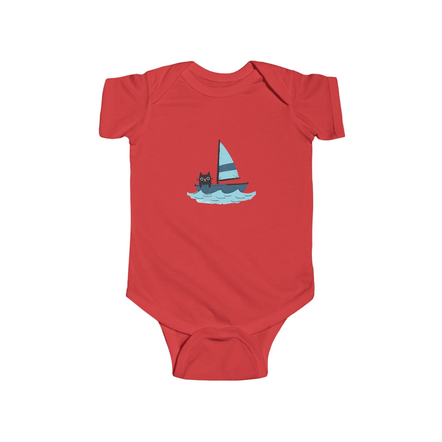 Nautical Cat Baby Bodysuit, Cute Baby Outfit, Infant Sailing Gift, Newborn Clothes, Adorable Baby Onesie, Unique Baby Shower Present