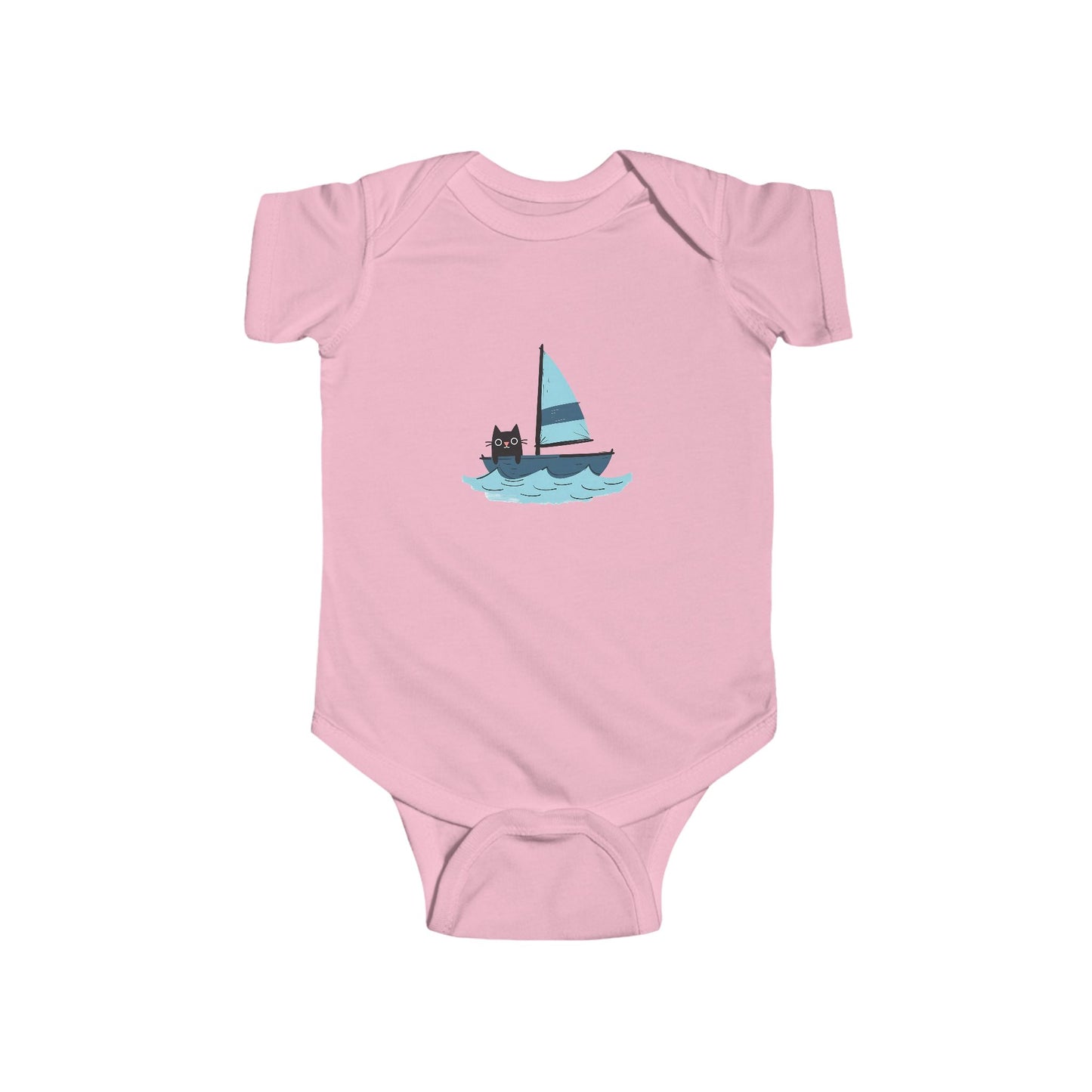 Nautical Cat Baby Bodysuit, Cute Baby Outfit, Infant Sailing Gift, Newborn Clothes, Adorable Baby Onesie, Unique Baby Shower Present