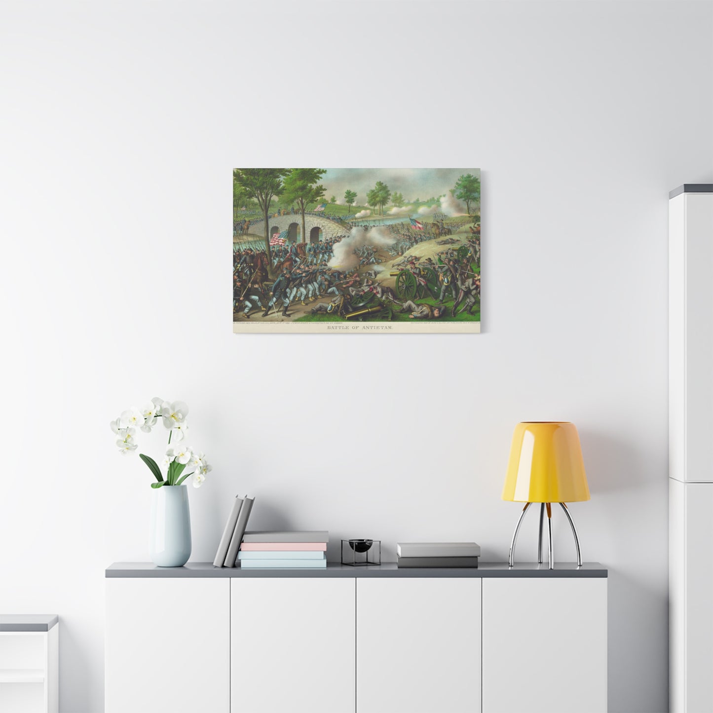 Antietam Battle Canvas Print — Civil War Historical Wall Art (Matte Stretched)