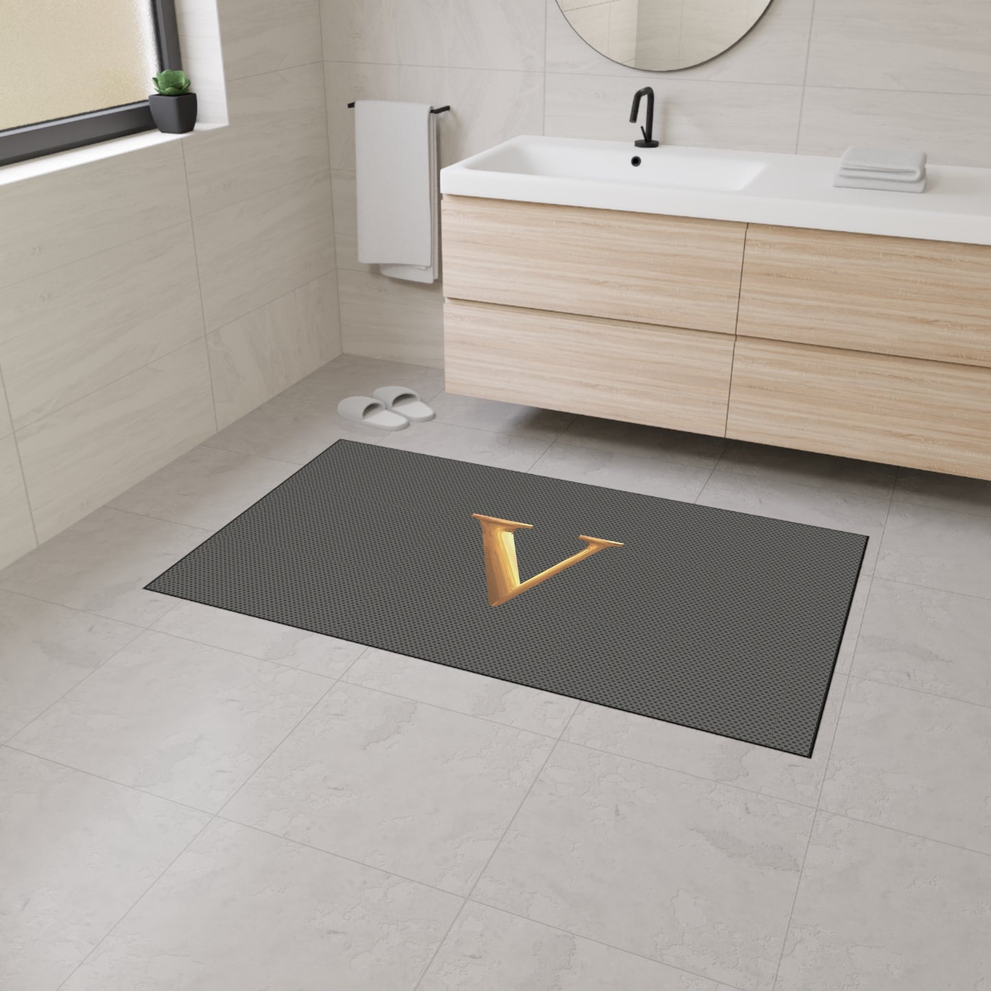 Monogram V Heavy-Duty Floor Mat