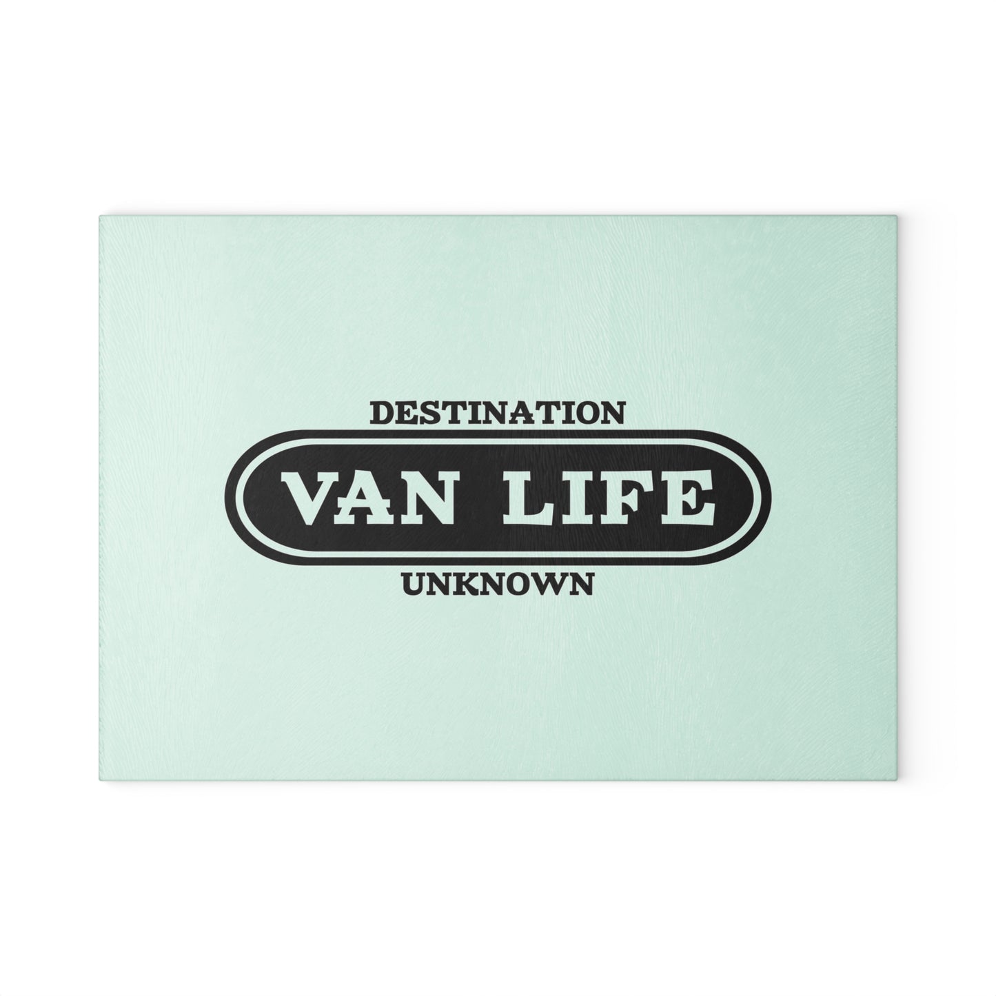 Van Life Glass Cutting Board - Perfect Gift for Travelers, Kitchen Decor, Campsite Cooking, RV Living, Adventure Enthusiasts