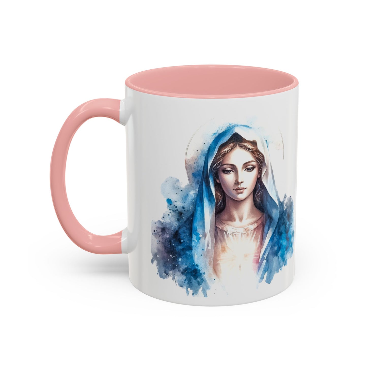 Serene Virgin Mary Coffee Mug - Spiritual Inspiration, Gift for Faith Lovers, Home Decor, Mother's Day, Religious Art