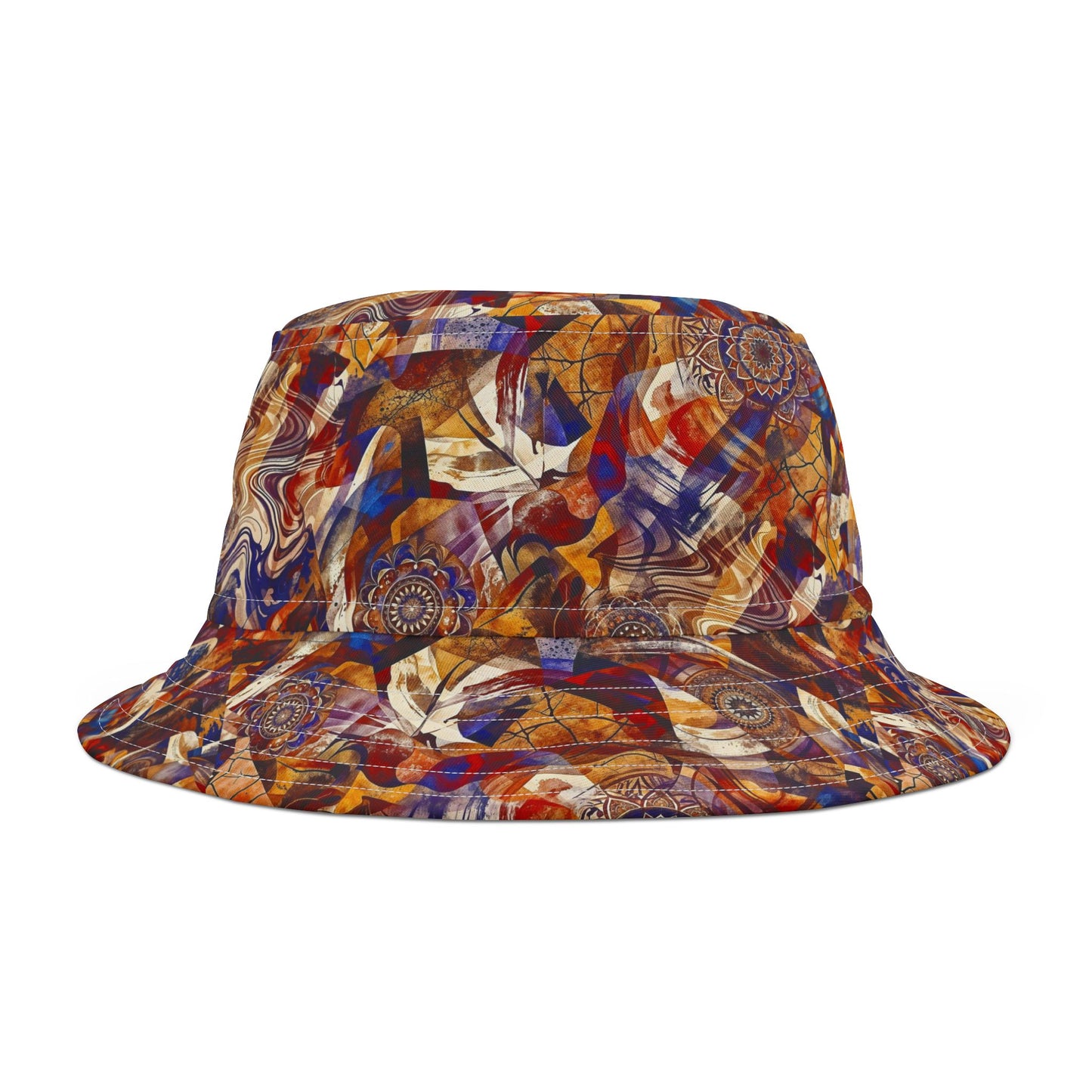 Abstract Swirl Bucket Hat — Colorful Psychedelic All-Over-Print