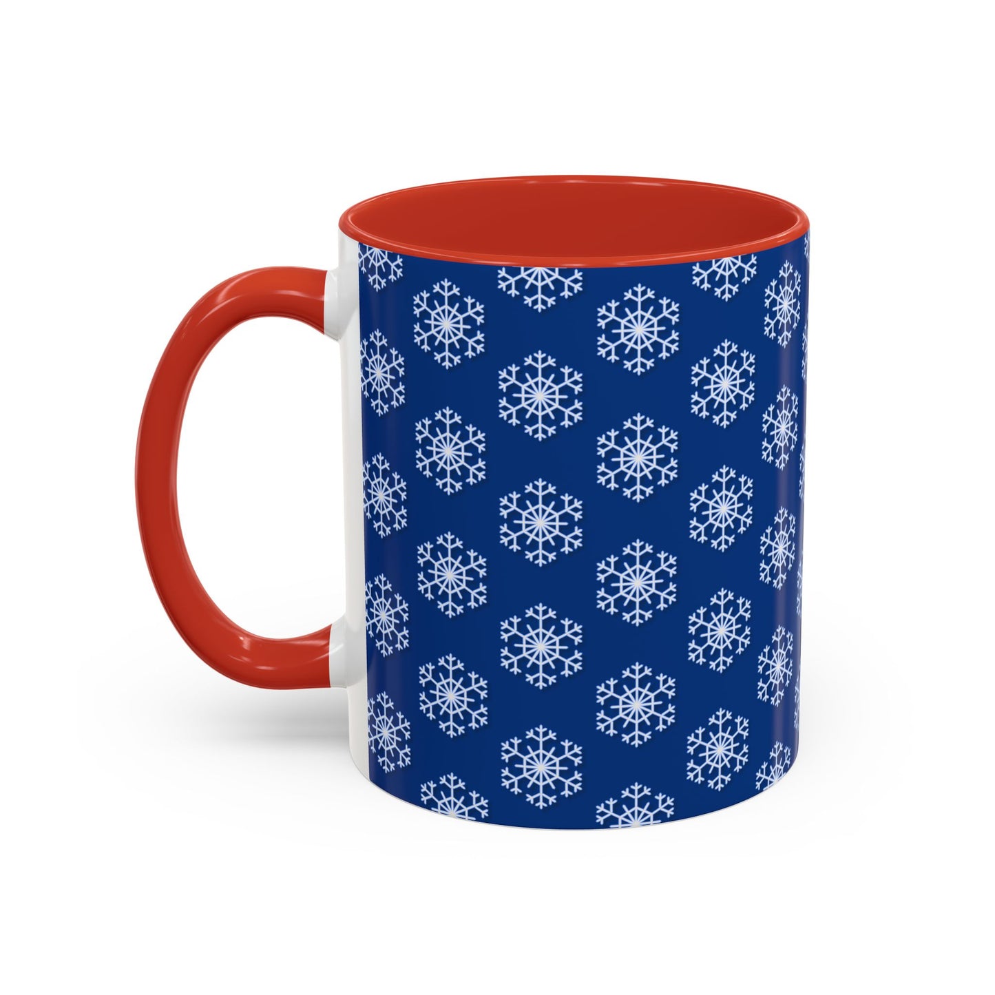 Blue Snowflake Accent Coffee Mug for Winter, Holiday Gift, Cozy Drinkware, Festive Kitchen Decor, Mug for Coffee Lovers, Tea Time Essential