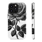Elegant Floral Phone Case - Tough Cases, Black Rose Design, Floral Phone Cover, Stylish Phone Accessory, Gift for Her, Mother's Day