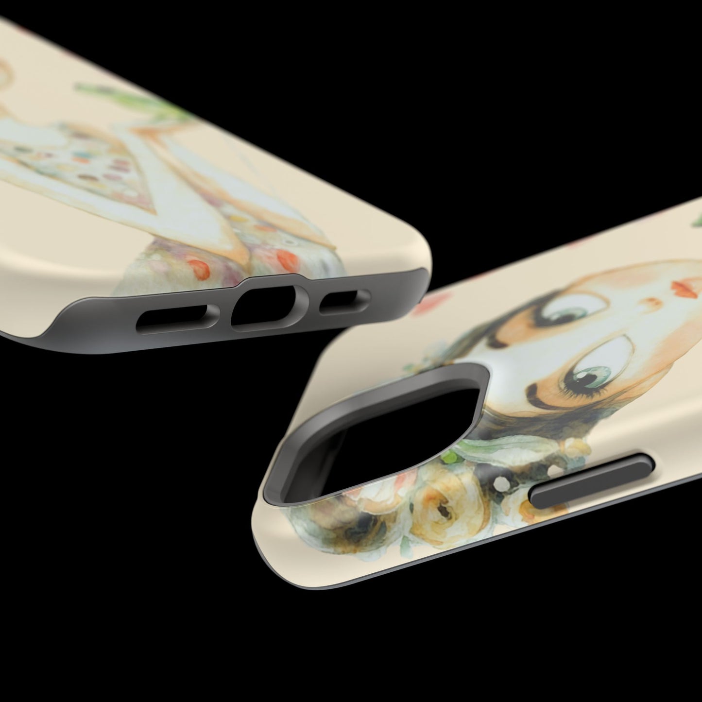 Whimsical Girl with Frog Magnetic Impact Phone Case