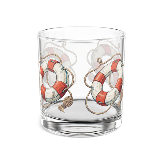 Nautical Rocks Glass, 10oz – Coastal Barware, Beach House Gift, Maritime Decor, Summer Gathering