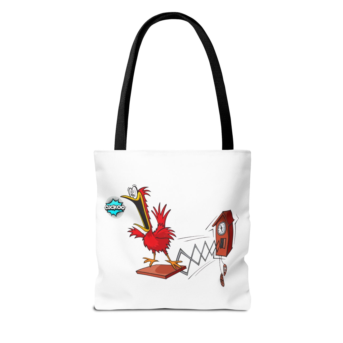 Quirky Cartoon Tote Bag, Funny Gift, Bird Lover's Bag, Everyday Use, Shopping