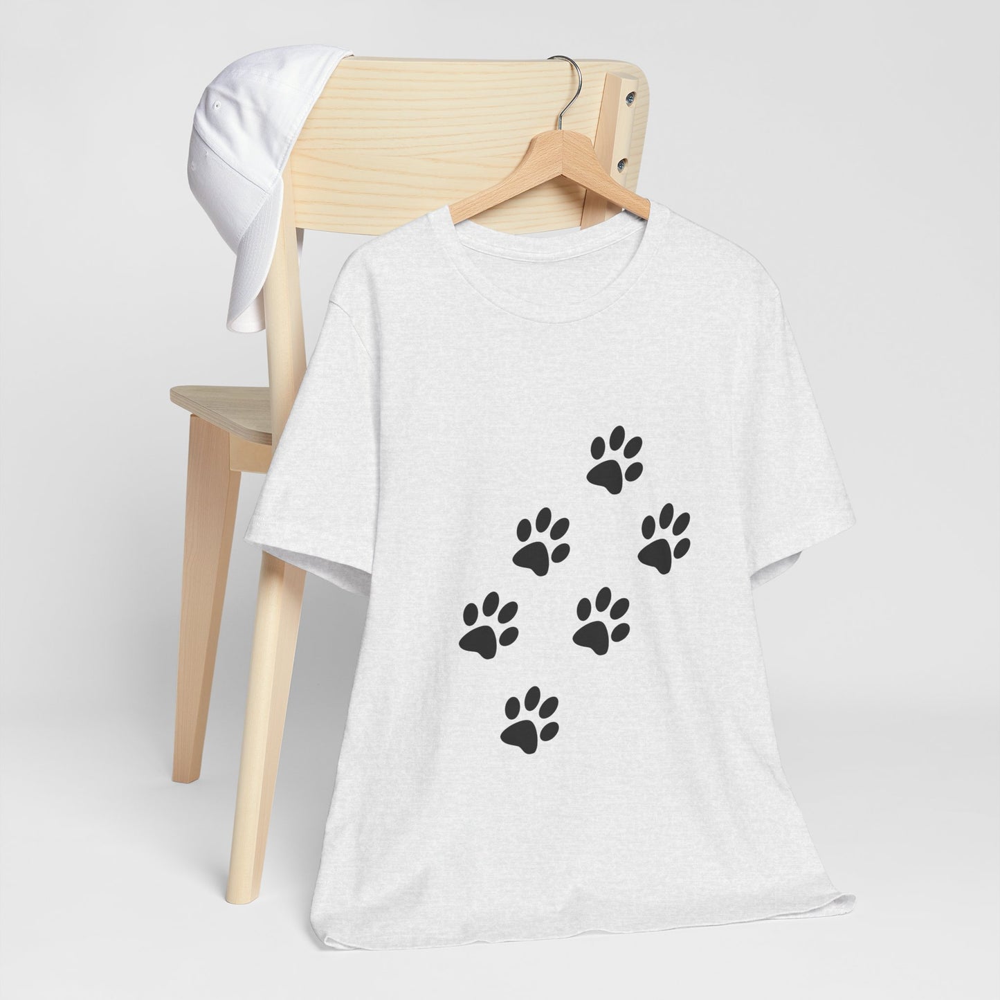 Paw Print Short Sleeve Tee | Unisex Animal Lover Shirt, Pet Owner Gift, Casual Wear, Gifts for Dog Lovers, Comfortable T-Shirt