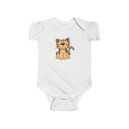 Cute Cat Infant Bodysuit for Baby, Newborn Gift, Funny Baby Onesie, Kitten Graphic Tee, Adorable Toddler Apparel