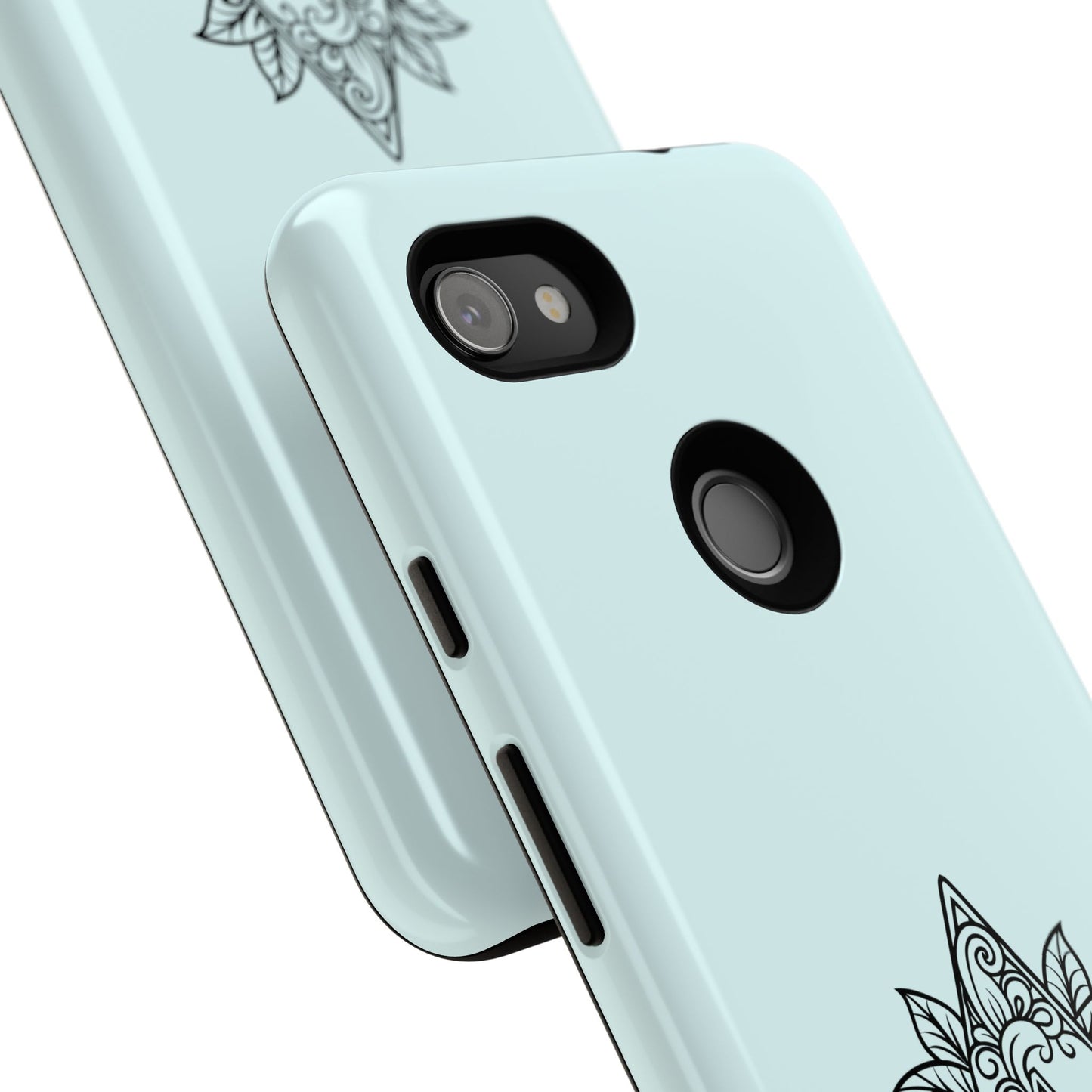 Personalized Tough Phone Case, Floral Monogram Cell Phone Cover, Custom Protective Case, Unique Gift, Birthday, Graduation