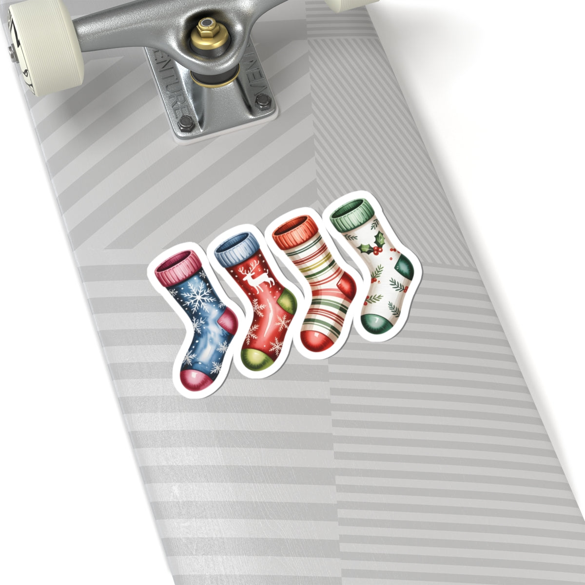 Christmas Stocking Sticker Pack — Festive Kiss-Cut Holiday Stickers (4-Pack)