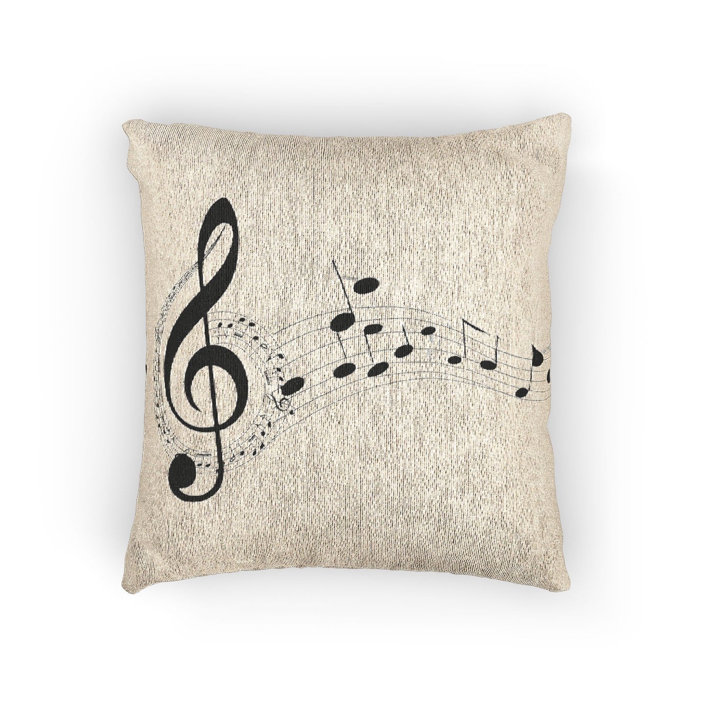 Musical Note Woven Pillow - Cozy Decor for Music Lovers