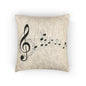 Musical Note Woven Pillow - Cozy Decor for Music Lovers