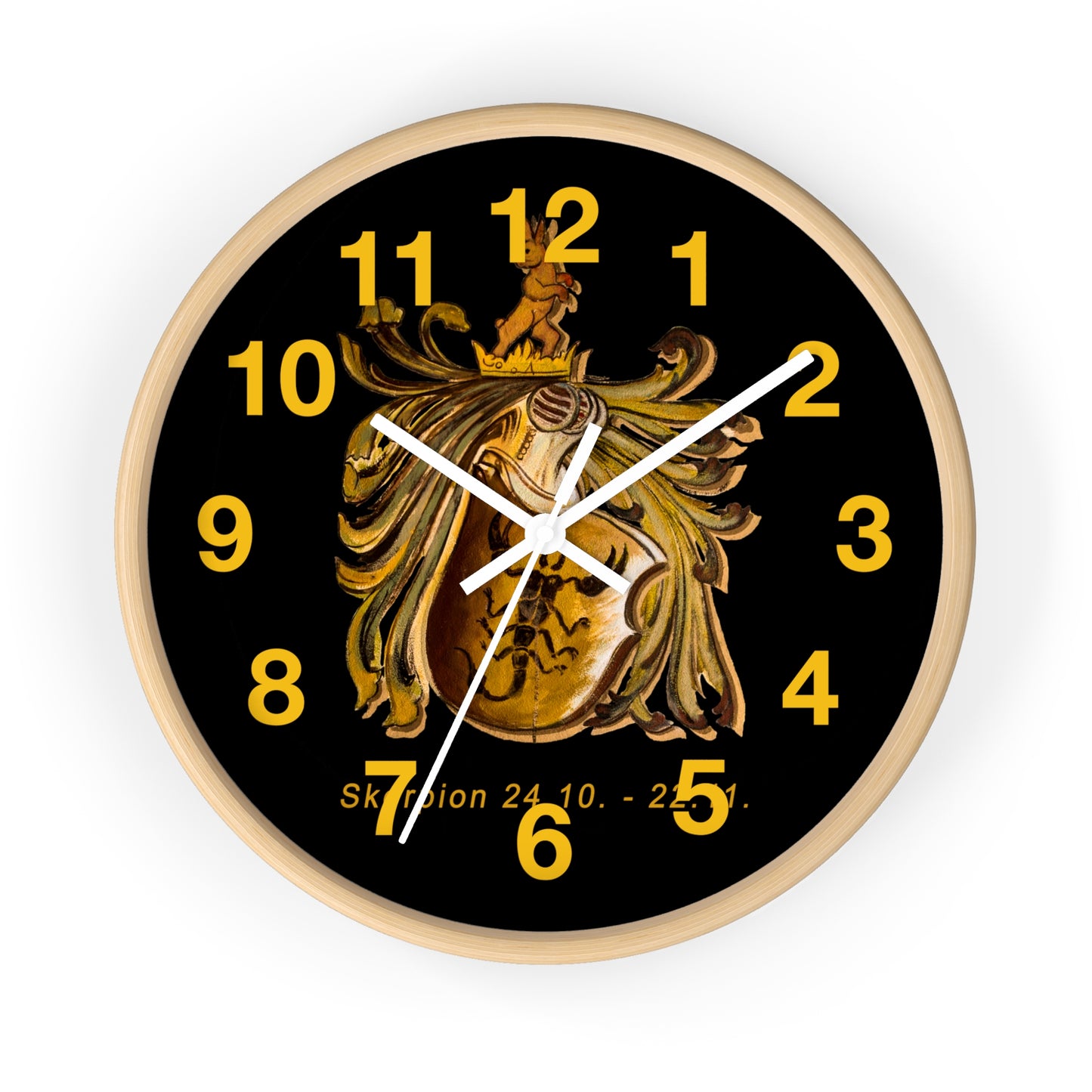 Zodiac Scorpio Wall Clock, Astrological Decor, Scorpio Birthday Gift