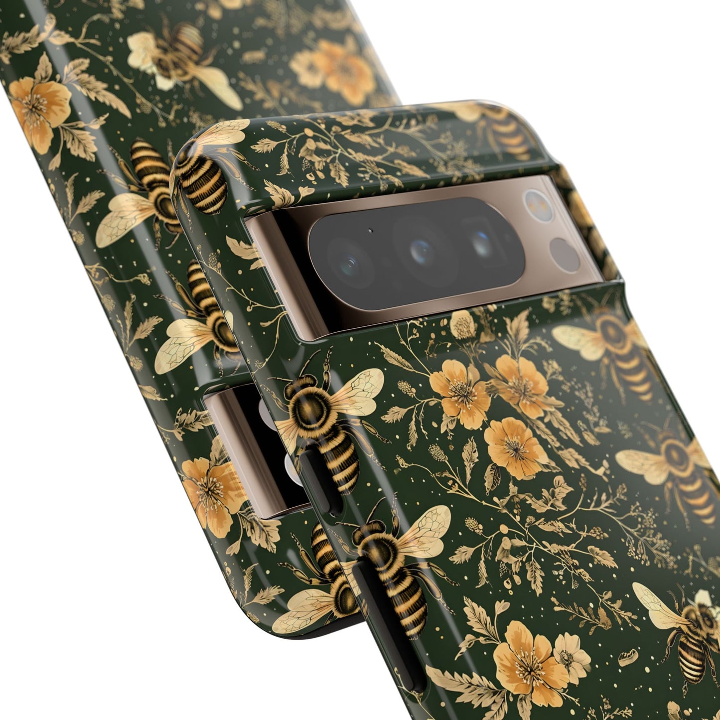 Nature-Inspired Phone Case, Tough Cases for Nature Lovers, Floral Bee Design, Eco-Friendly Gift, Summer Vibes, Trendy Phone Accessory,