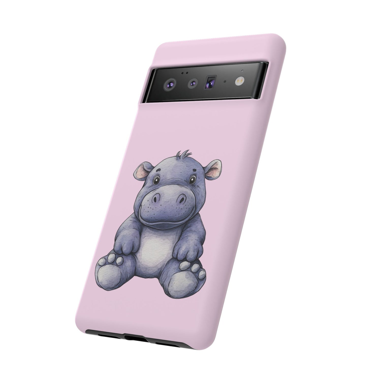 Cute Hippo Phone Case - Tough Cases, Animal Phone Cover, Kawaii Accessories, Gifts for Kids, Unique Tech Gear