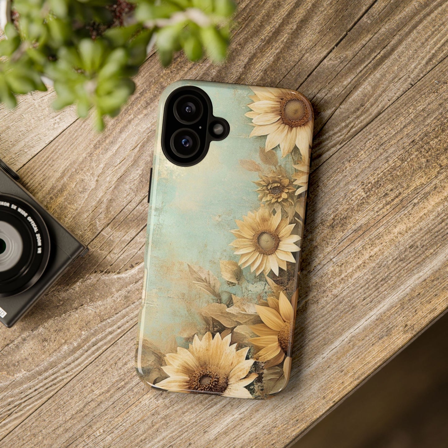 Sunflower Phone Case, Tough Shell Floral Cover, Nature Inspired Gift, Durable Protective Case, Perfect for Spring and Summer
