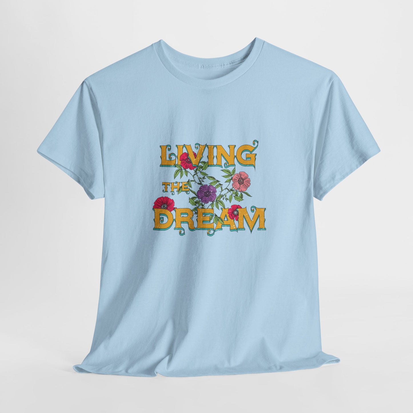 Living the Dream Floral Tee, Unisex Cotton T-Shirt, Inspirational Gift, Casual Everyday Wear, Flower Graphic Shirt, Summer Wardrobe [...]