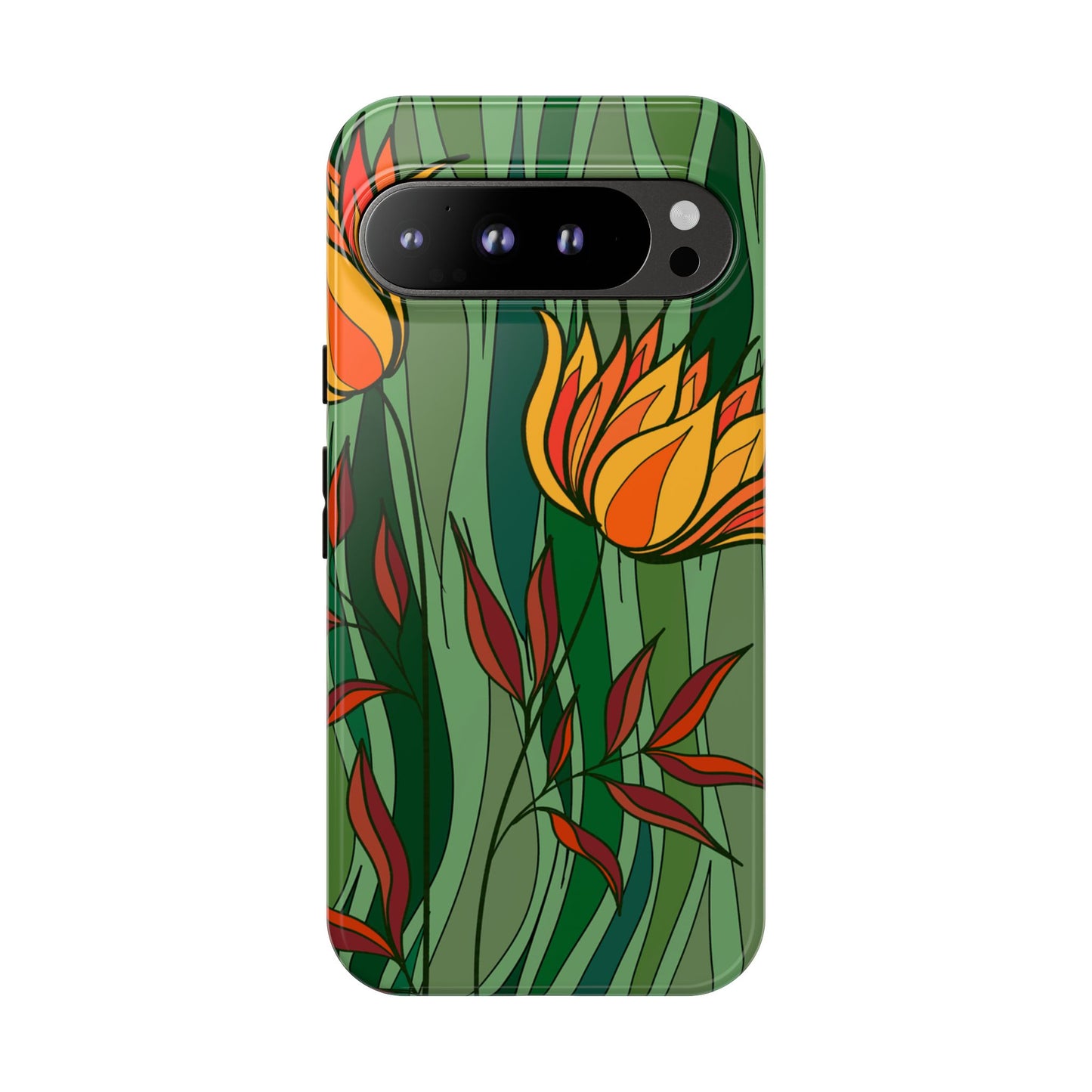 Vibrant Floral Phone Case, Nature-Inspired Tough Case, Eco-Friendly Cover, Unique Gift for Nature Lovers, Spring Decor